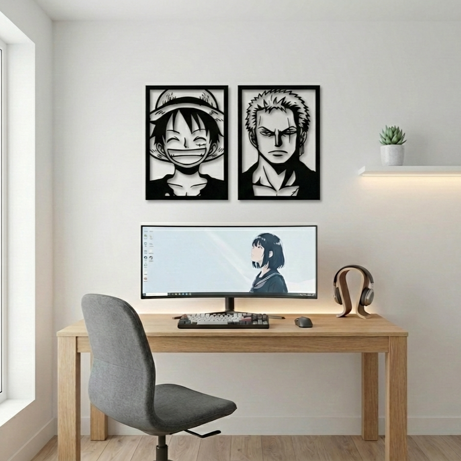 Decoración Geek con Estilo: Cómo Transformar tu Pared con Siluetas de Anime en MDF