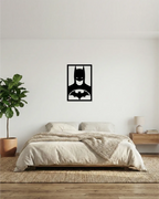 Batman DC Comics: Cuadro de Madera MDF Negra Minimalista