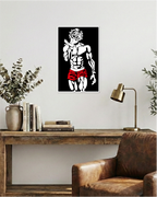 Baki Hanma Edición Limitada: Cuadro de Madera MDF Negra