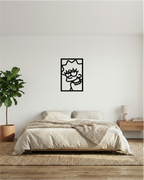 Lisa Simpson: Cuadro Decorativo en Madera MDF Negra Minimalista