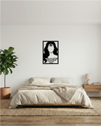 Mujer Maravilla Wonder Woman: Cuadro de Madera MDF Negra