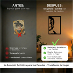 Roronoa Zoro One Piece: Cuadro de Madera MDF Negra Minimalista