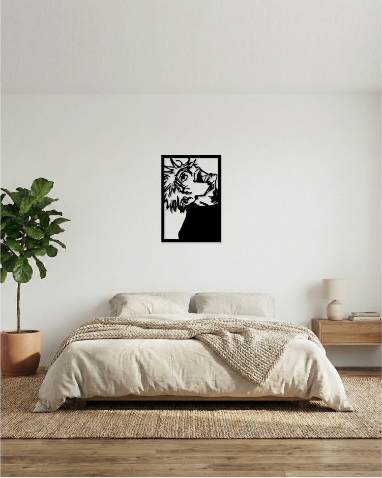 Satoru Gojo Jujutsu Kaisen: Cuadro de Madera MDF Negra