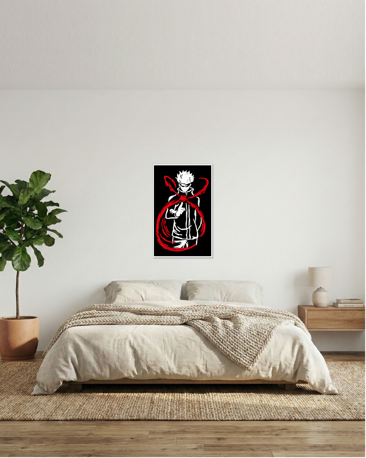 Satoru Gojo Edición Limitada: Cuadro de Madera MDF Negra