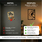 Comparativa de tamaño del cuadro del capitán pirata sobre un mueble, referencia de escala para decoración.