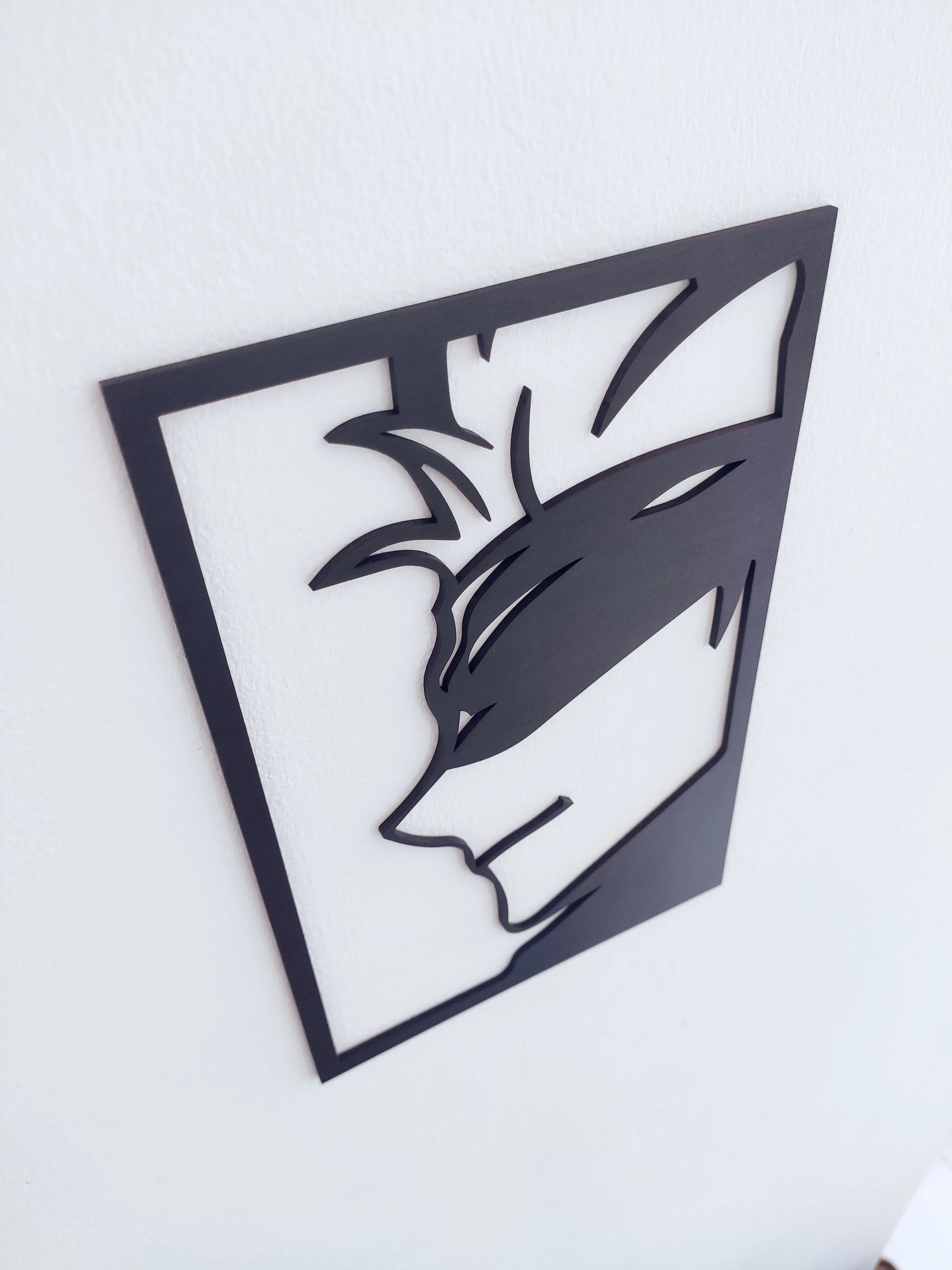 Satoru Gojo Jujutsu Kaisen: Cuadro de Madera MDF Negra Decorativo