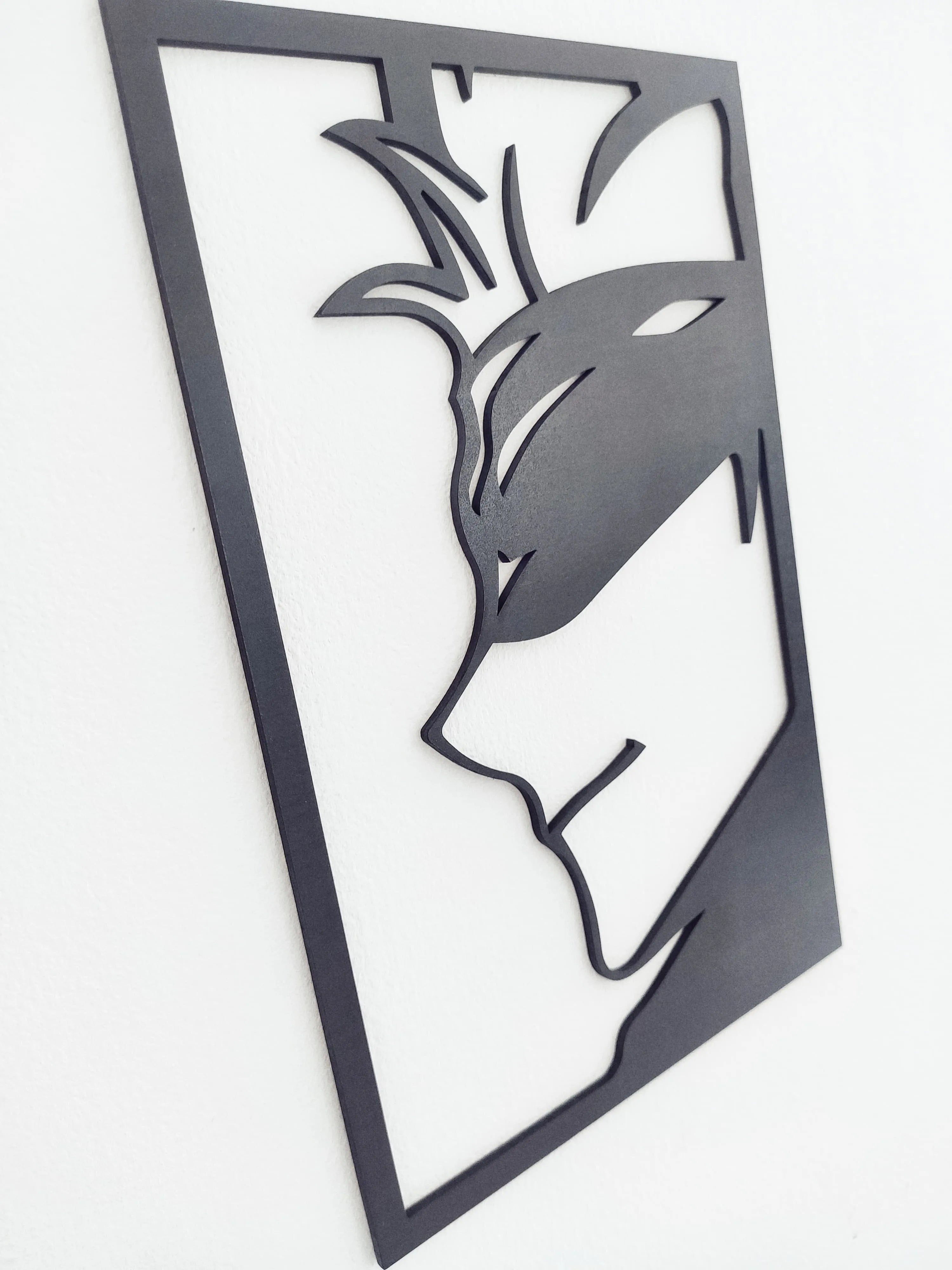 Satoru Gojo Jujutsu Kaisen: Cuadro de Madera MDF Negra Decorativo