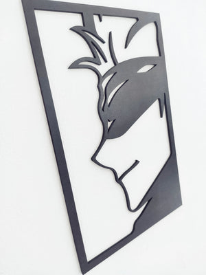 Satoru Gojo Jujutsu Kaisen: Cuadro de Madera MDF Negra Decorativo