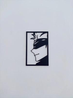 Satoru Gojo Jujutsu Kaisen: Cuadro de Madera MDF Negra Decorativo