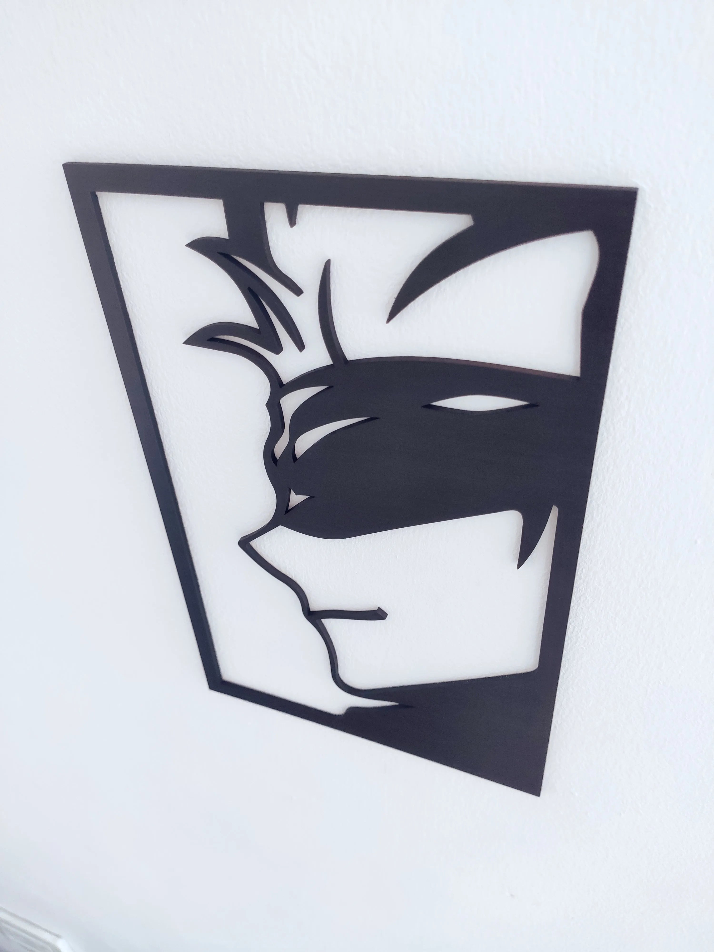 Satoru Gojo Jujutsu Kaisen: Cuadro de Madera MDF Negra Decorativo